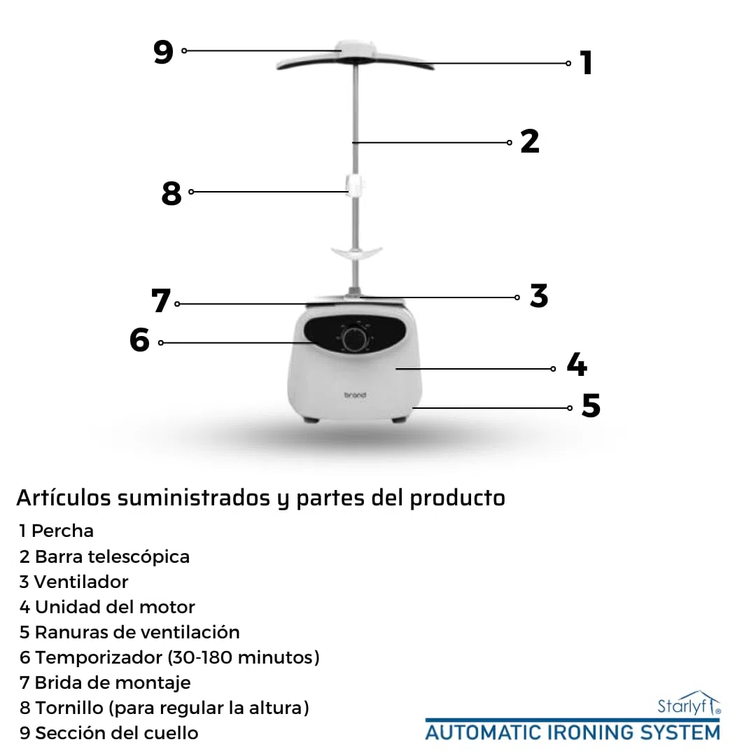 STARLYF Robot da stiratura, 1200 W, 2 in 1, asciugatura e stiratura, rimuove i cattivi odori e deodorizza, facile da usare, manichino di stiratura e asciugatura