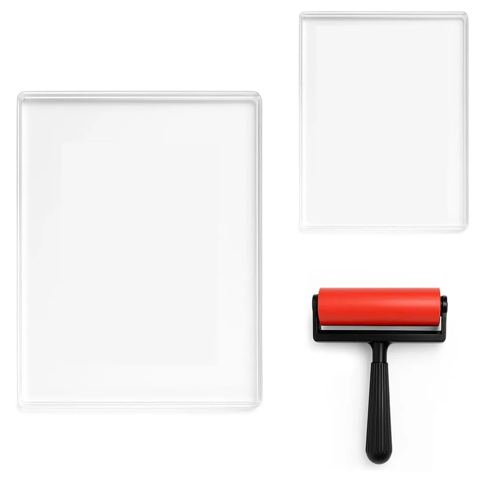 5 X 7 e 8 X 10 Pollici Piastra Gel di Gel con Gomma, Adatta per la Produzione di Carte, Arti