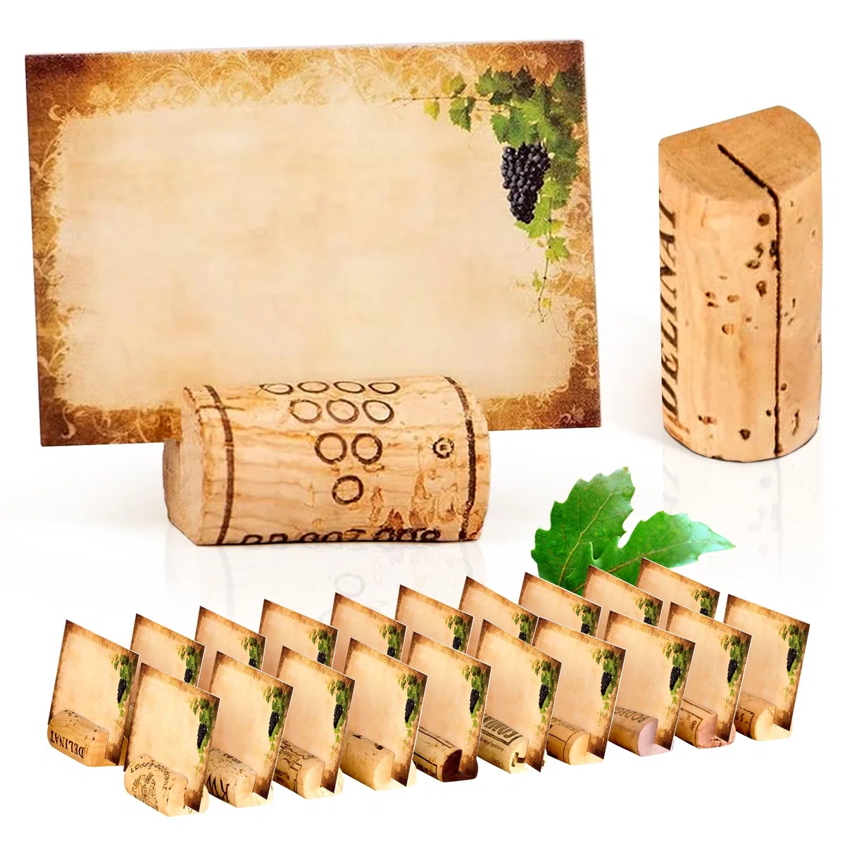 20 segnaposto da tavolo/cartellini segnaposto fatti con tappi da vino, per matrimoni, compleanni, feste e celebrazioni varie