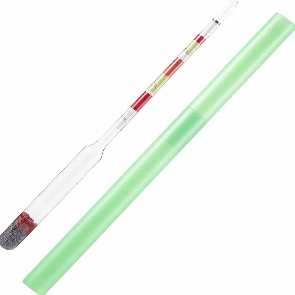 Misuratore di Alcol per Birra misuratore di idrometro a 3 Scale Misuratore di Alcol brix densimetro 3 in 1 per Birra da Vino