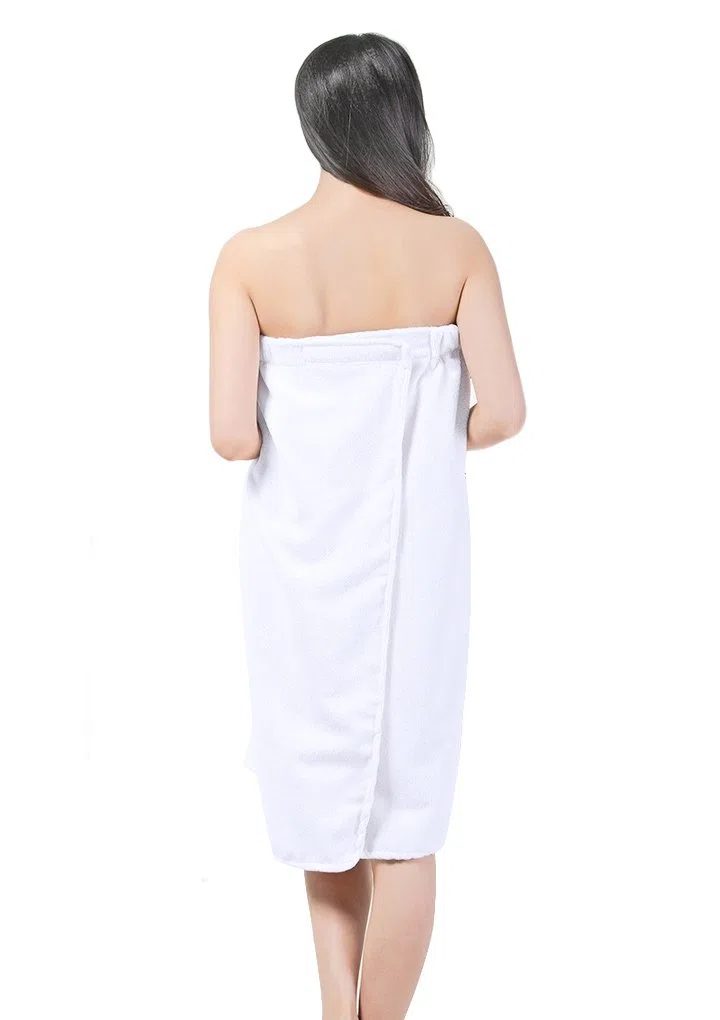YJZQ Kilt da sauna da donna con asciugamano per capelli, set di asciugamani per sauna, accappatoio con chiusura in velcro ed elastico per spa, doccia e bagno