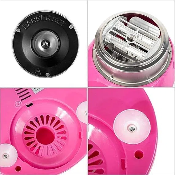 SQUADO Macchina per Zucchero Filato Elettrica Mini – Cotton Candy Machine Retro per Bambini e Famiglia, Facile da Usare, Ideale per Feste, Compleanni e Eventi