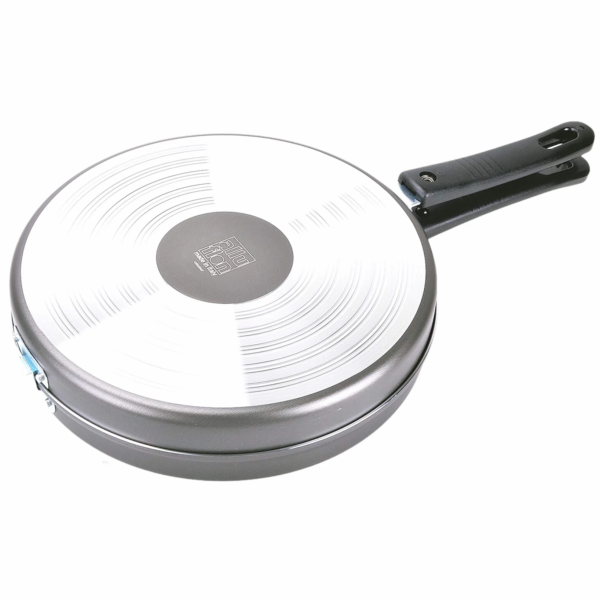 ALLUFLON Tradizione Italia Fornetto/Girafrittata Basso, Alluminio, Nero, antiaderente, 26 cm