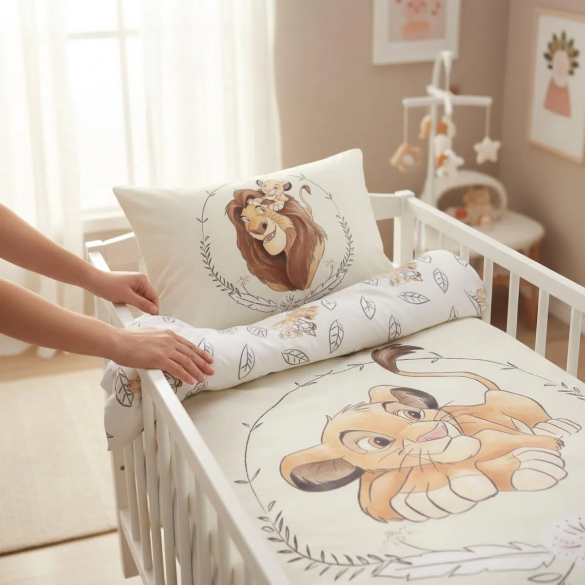 Copripiumino singolo per bambino Simba Il Re Leone 100 x 135 cm e federa 40 x 60 cm | lenzuola per materasso da 60x120 a 70x140 cm | Biancheria da letto 100% cotone