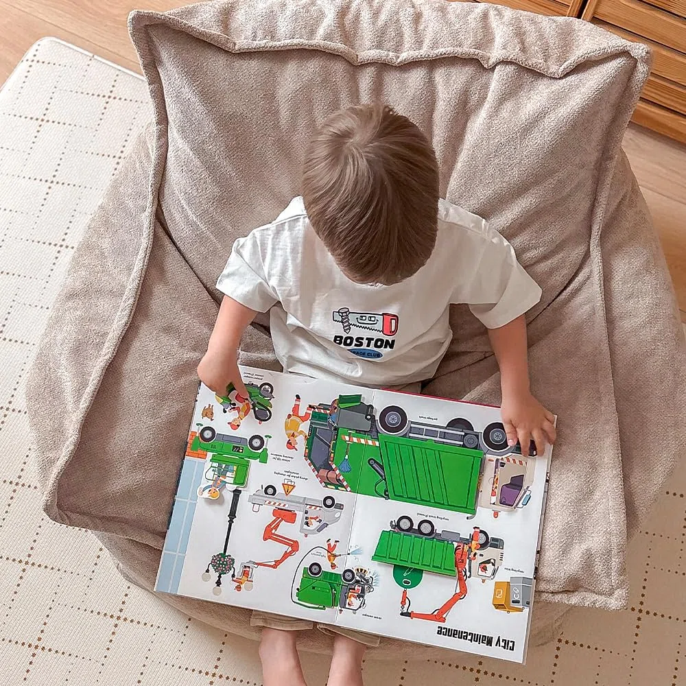 MISIOO Poltrona per bambini Roya Cord – Poltrona per cameretta dei bambini, morbida poltrona da pavimento per bambini, in velluto a coste di alta qualità, Oeko-TEX, 80 x 73 x 58 cm