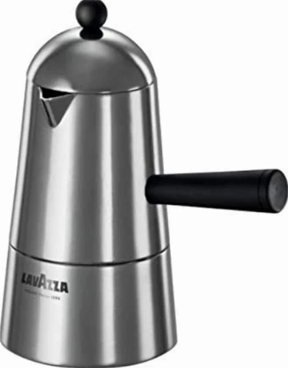ILSA Caffettiera Espresso Carmencita Classic, Alluminio, Manico e Pomolo Neri, Capacità 20 cl, Tazze 3