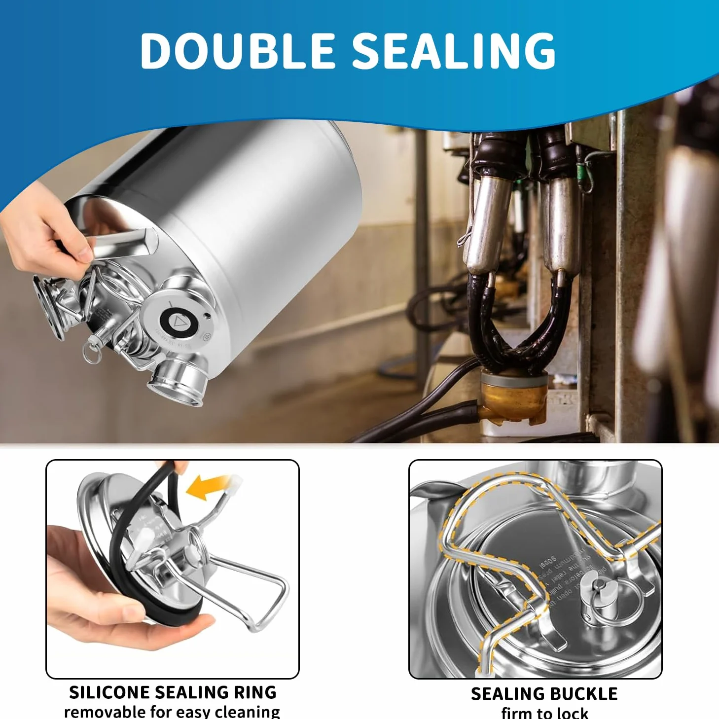 Botte per la pulizia della birra, in acciaio inox, 10 l, 3 teste di spillo, set di pulizia con spiedini A, S, G – impianto di spillatura e pulitore per tubi della birra, contenitore per la