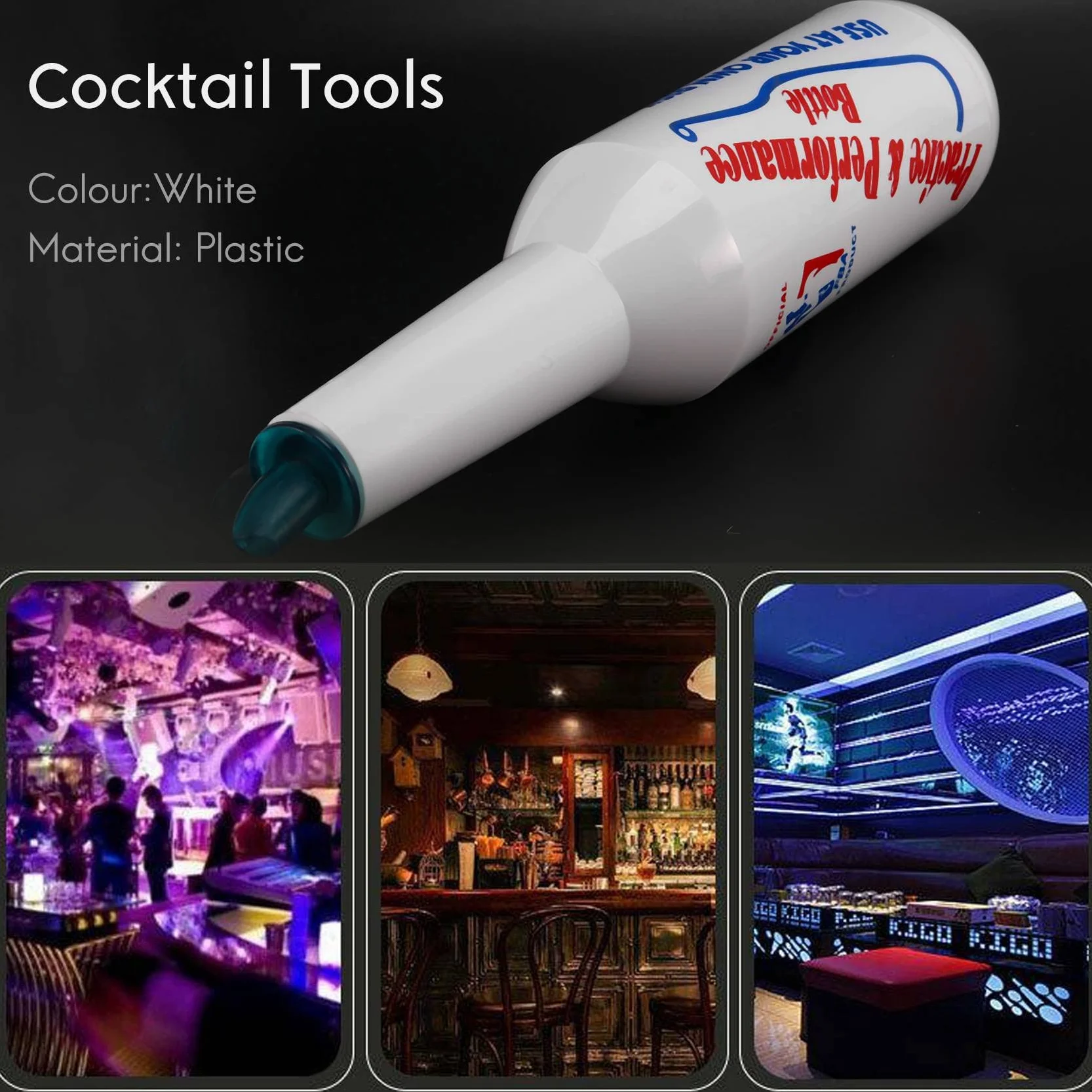 Flair Bartender Bartending Practice Bar Pub Bottiglia di Vino Cocktail Shaker -