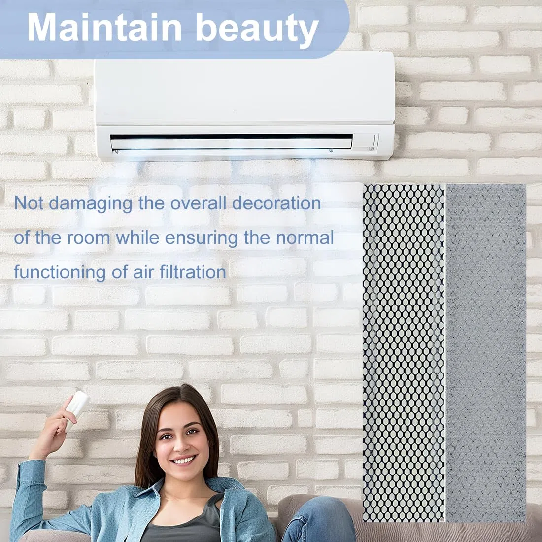 Filtri Ricambio Climatizzatore Condizionatore Elettrostatici,Para Aria per Condizionatore,Compatibili con DAIKIN FTXS FTKS 20/25/35 Serie D + FTXS 20/25/35/42/50 serie G,40x255mm,2pcs