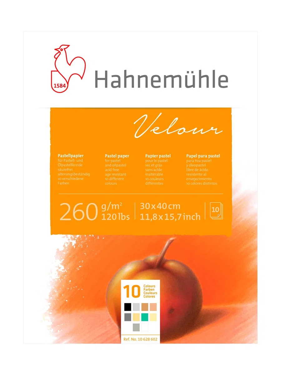Hahnemuhle : Velour - Carta per pastelli, 24 x 32 cm, 260 g/m²
