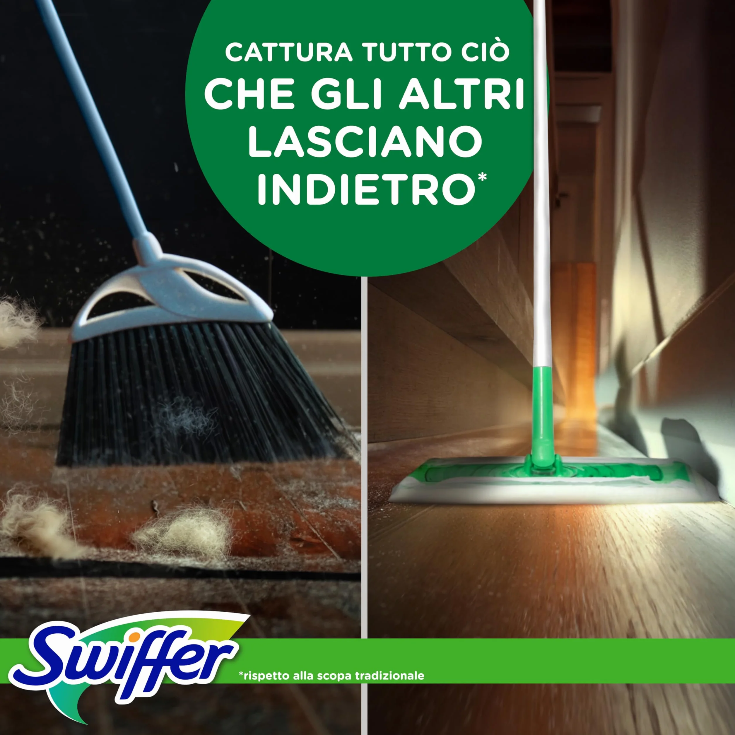 Swiffer Dry Ricariche Catturapolvere Per Scopa 216 Pezzi, Per Catturare E Intrappolare 3 Volte Più Polvere, Sporco E Peli Di Una Scopa Tradizionale, Con Profumo Ambi Pur, Raggiunge