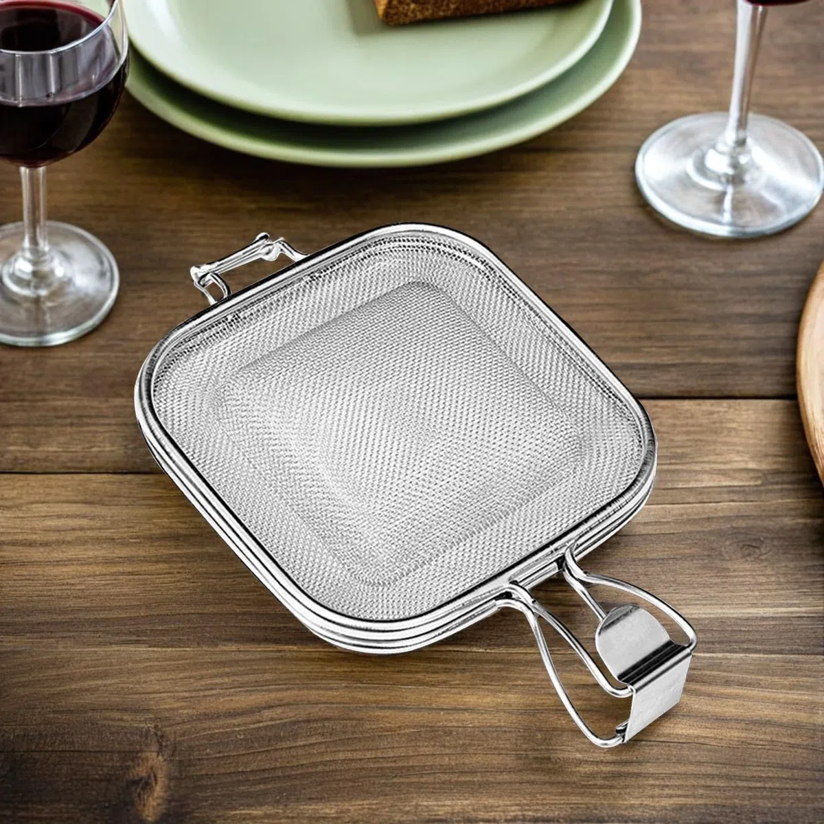 Pinze Toast per Forno Clip di Pane Multiuso 10.4X6.3X1.4 Pollici Design Vuoto per Circolazione Aria Perfette per Cottura Panini in Forno e Griglia