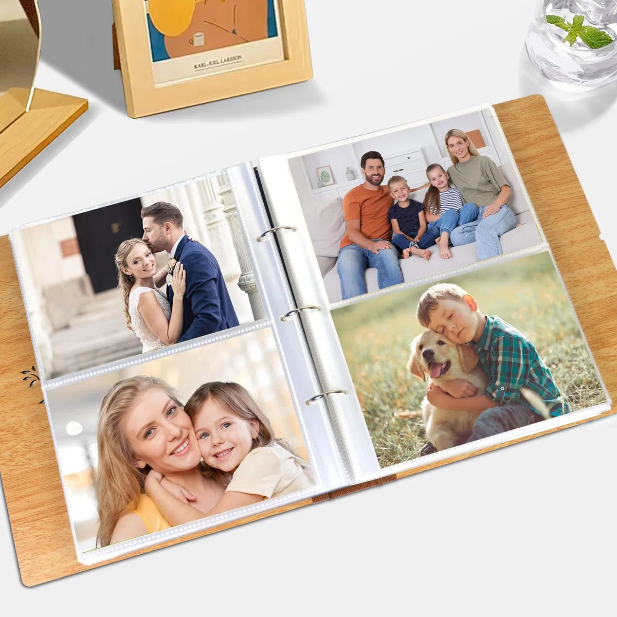 ZEEYUAN Album Fotografico 13x18 per 200 Foto con copertina rigida, ideale per album di nozze, fotolibri di famiglia e ricordi di viaggio
