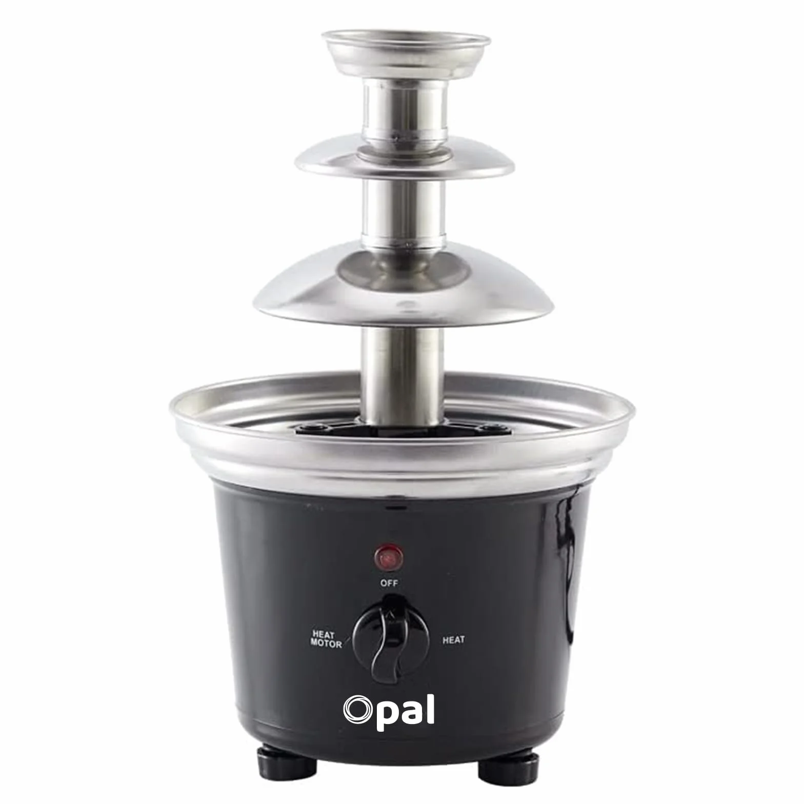OCF17 Opal Grande 0.5L macchina elettrica a 3 livelli della fonduta della fontana di cioccolato dell'acciaio inossidabile con la base calda del vaso di fusione