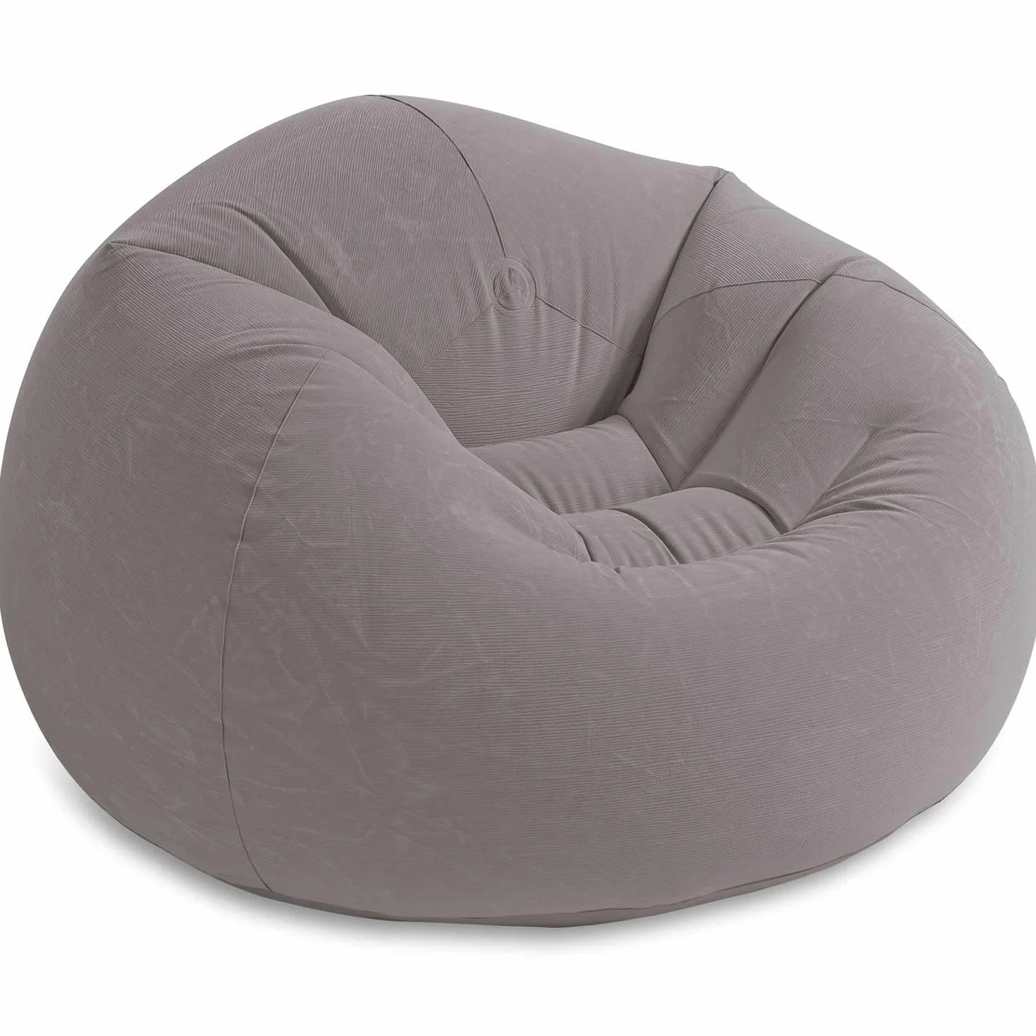 Intex 68579NP - Poltrona Sacco Gonfiabile, Vinile, Grigio, 114x114x71 cm