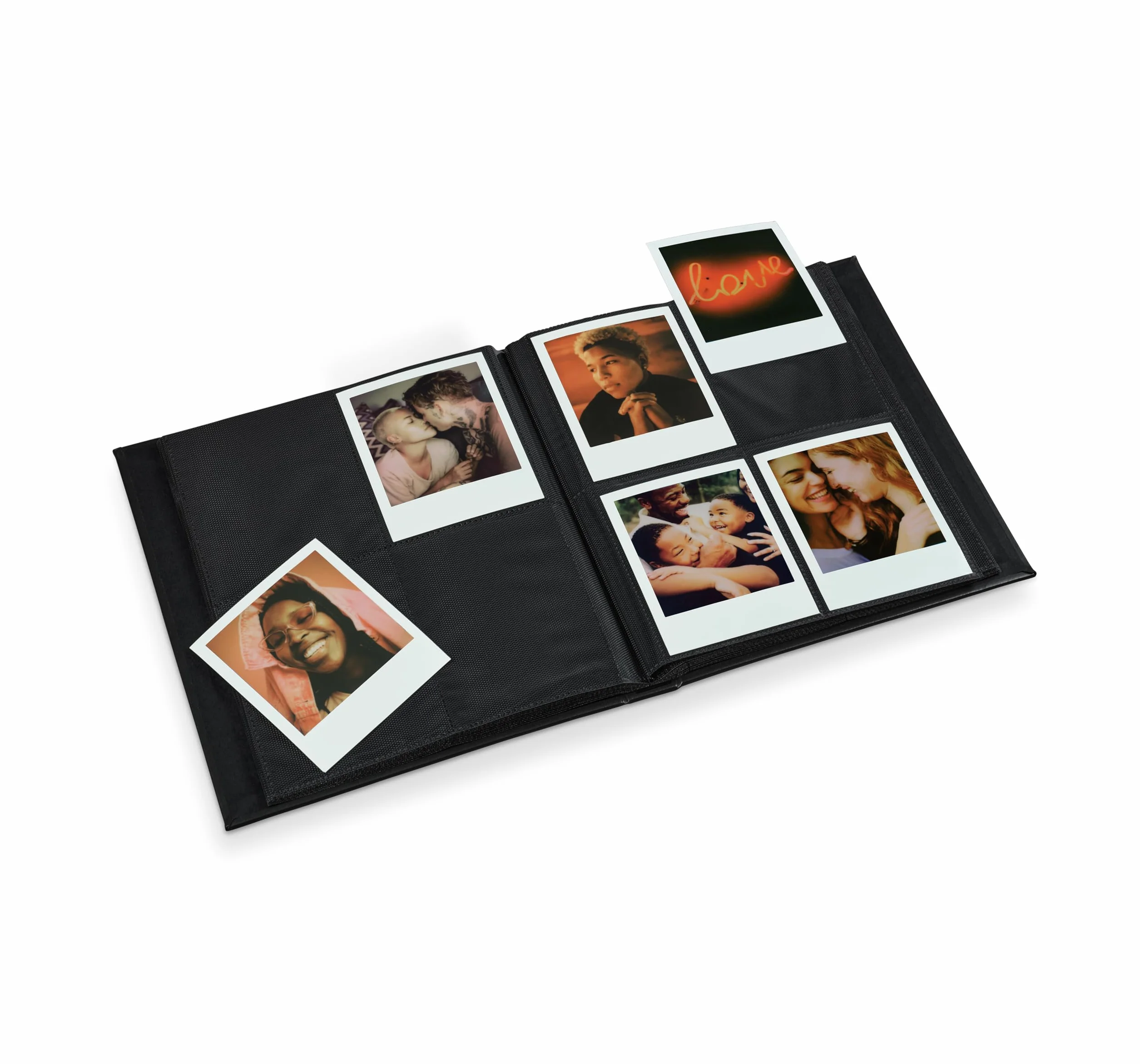 Polaroid - Album fotografico grande con ritagli Polaroid quadrati, nero (6368)