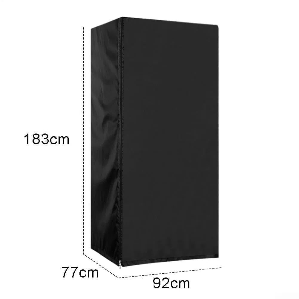 Copertura Protettiva Impermeabile in Tessuto Oxford 210D, con Prese d'Aria Laterali, Diverse Dimensioni, per armadietti delle Bevande (92 x 77 x 183 cm)