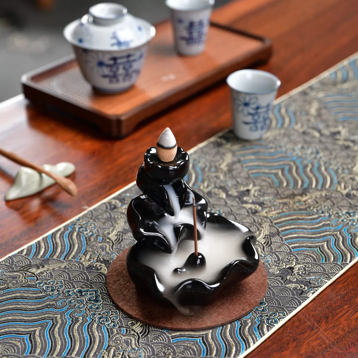 Tang You, brucia incenso a flusso inverso, con 10 coni di incenso, in ceramica, per la casa Style 5