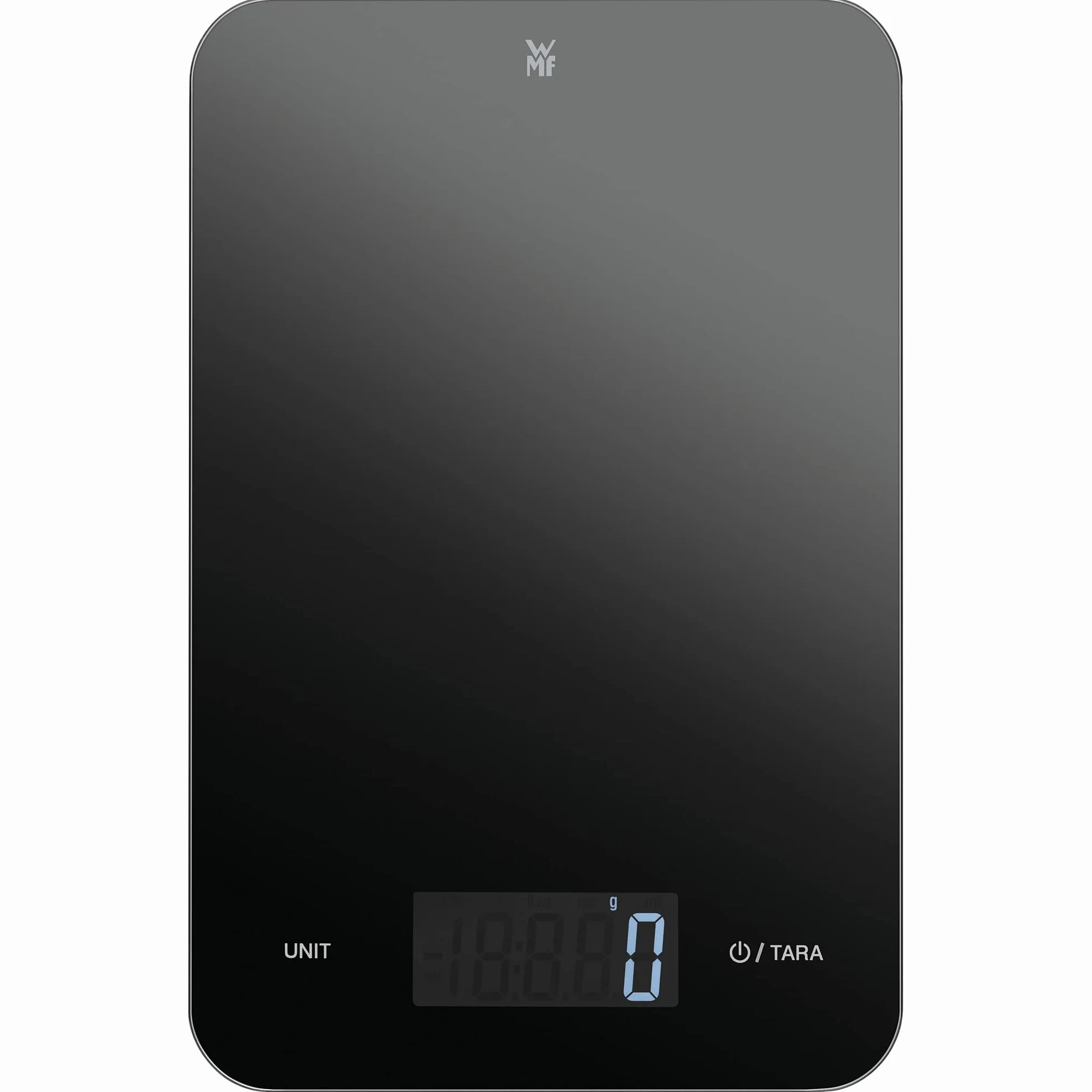 WMF 608736040 Bilancia Digitale da Cucina, Nero, elektronisch, vetro