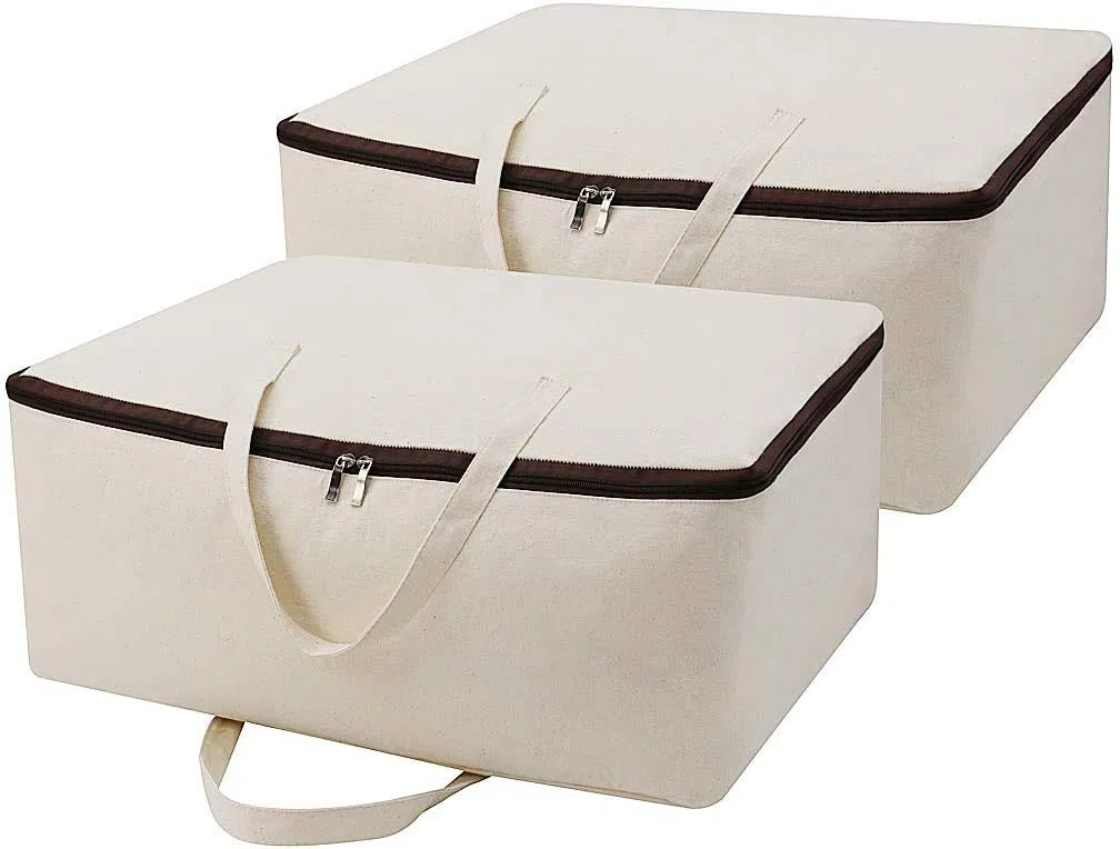 iwill CREATE PRO 2 Borsoni Morbidi e Traspiranti in 100% Cotone con Manici, Colore Beige
