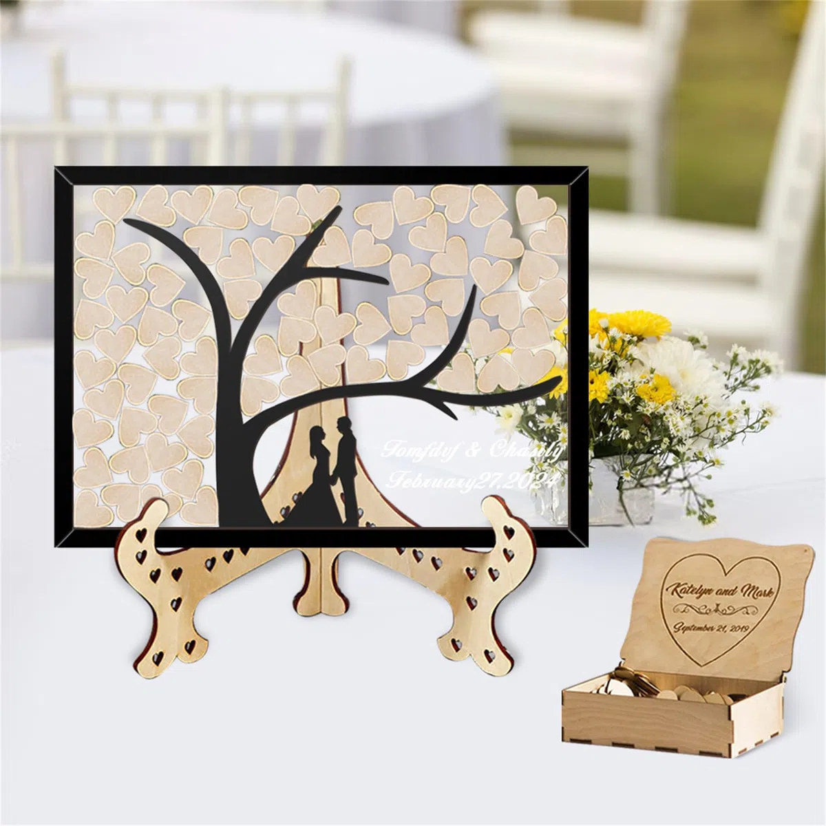 Albero della famiglia personalizzato Libro degli ospiti alternativo per il matrimonio Albero della vita in legno Libro degli ospiti decorativo Libro degli ospiti alternativo Idee per il matrimonio