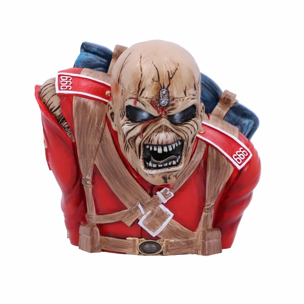 Nemesis Now Scatola Busto Iron Maiden The Trooper con Licenza Ufficiale (Piccolo) Rosso, 12 cm