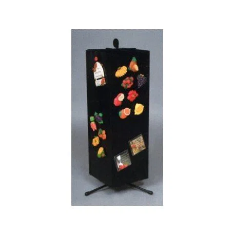 Espositore Rotante da Banco per Magneti e Magnetini, 4 Facciate 17x49h cm, Nero, Metallo, 1 Unità