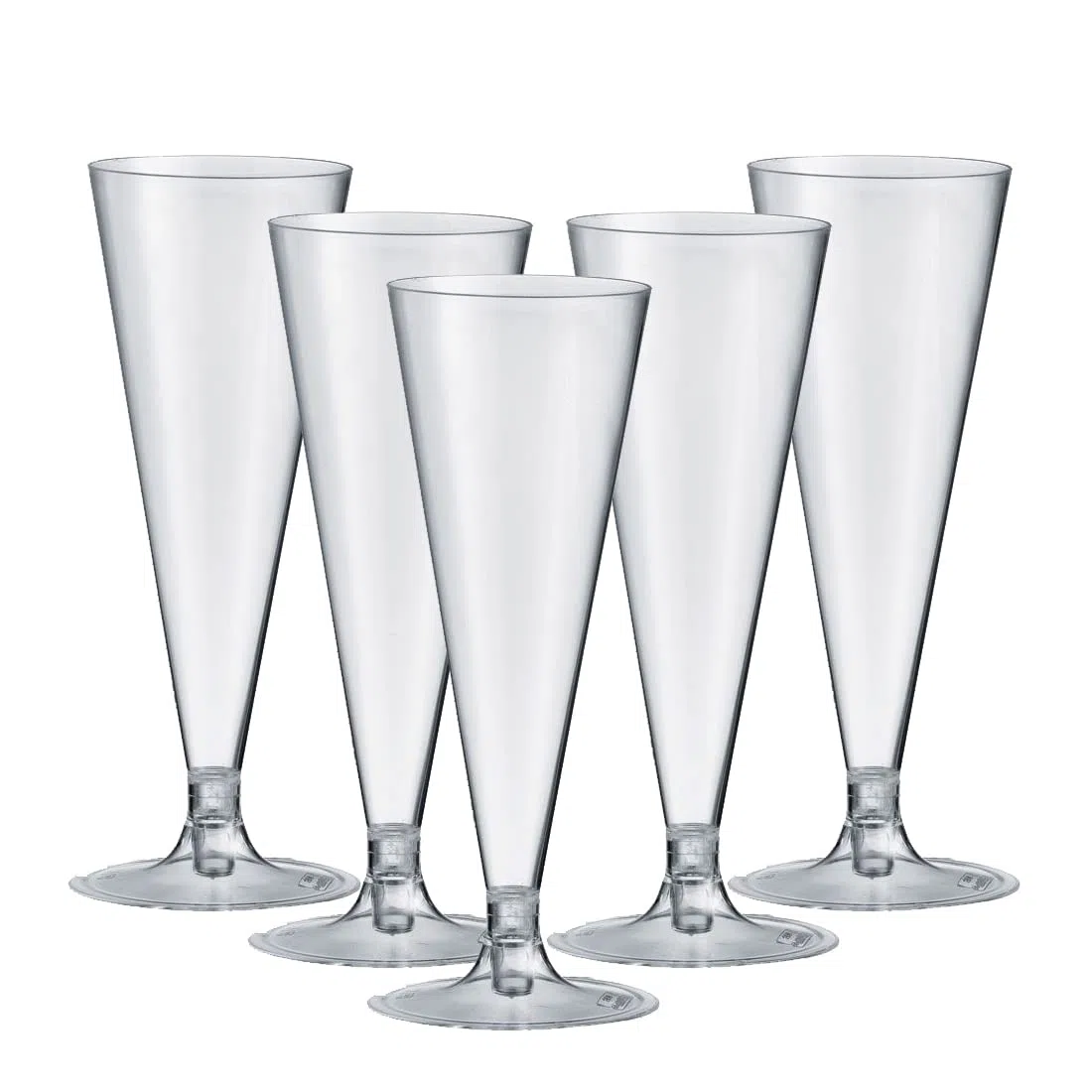 MAQA 48 pz Flute Champagne 130 ml, calici Spumante, Bicchieri Flute Trasparenti componibili, Bicchieri Vino per aperitivi
