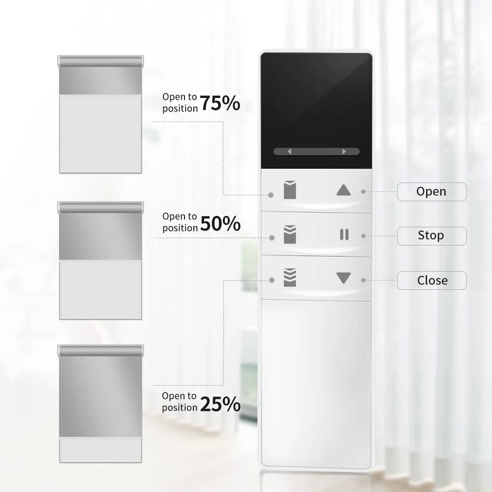 zemismart Kit motore tubolare per tende intelligenti fai da te Wifi, telecomando Echo Voice Tuya APP timer (per tubo da 38 mm, con telecomando a 6 canali)
