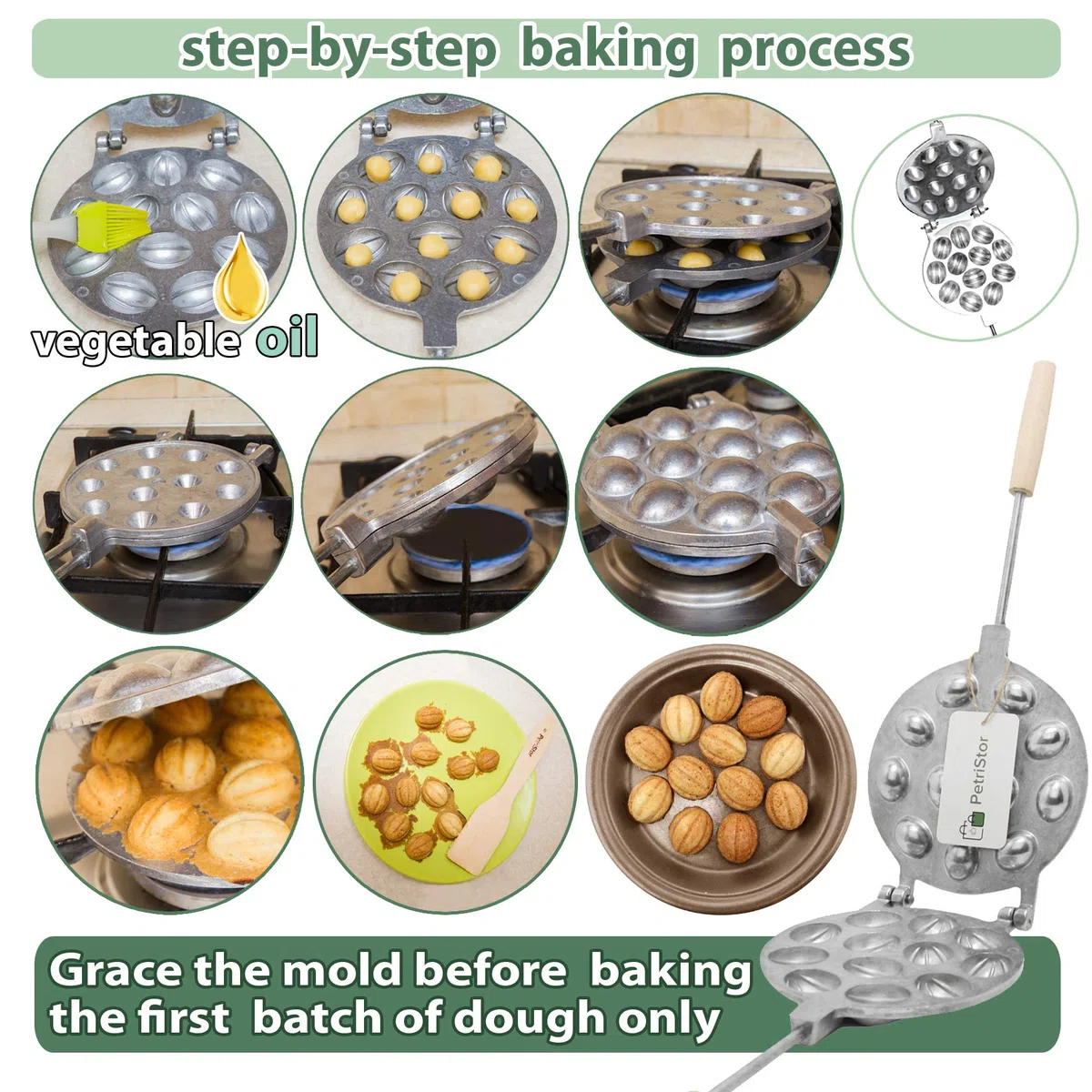 Noce 12 Cookie Form (Oreshek) Maker Oreshki Rissian Soviet Cookies by PetriStor