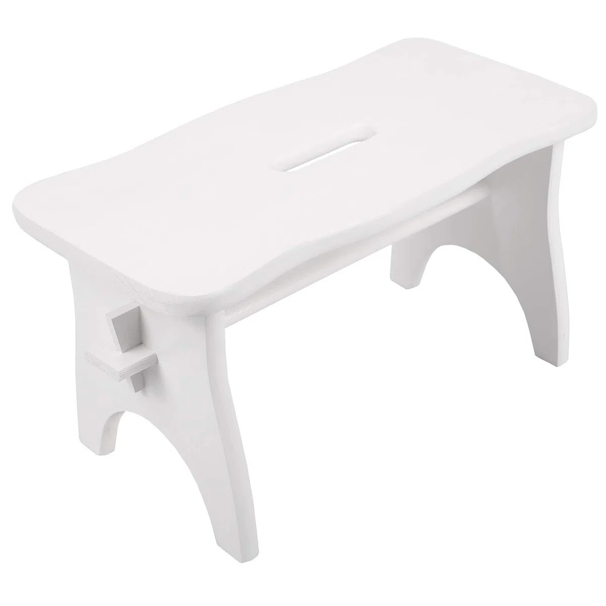 Creative Deco Piccolo Sgabello in Legno, Gradino Cucina Bambini | 38 x 19 x 21 cm | Sgabello Basso Colore Bianco | Sgabelli Cucina, Scaletta Wc per Bambini, Poggiapiedi Comodo | Deco Supporto Piante