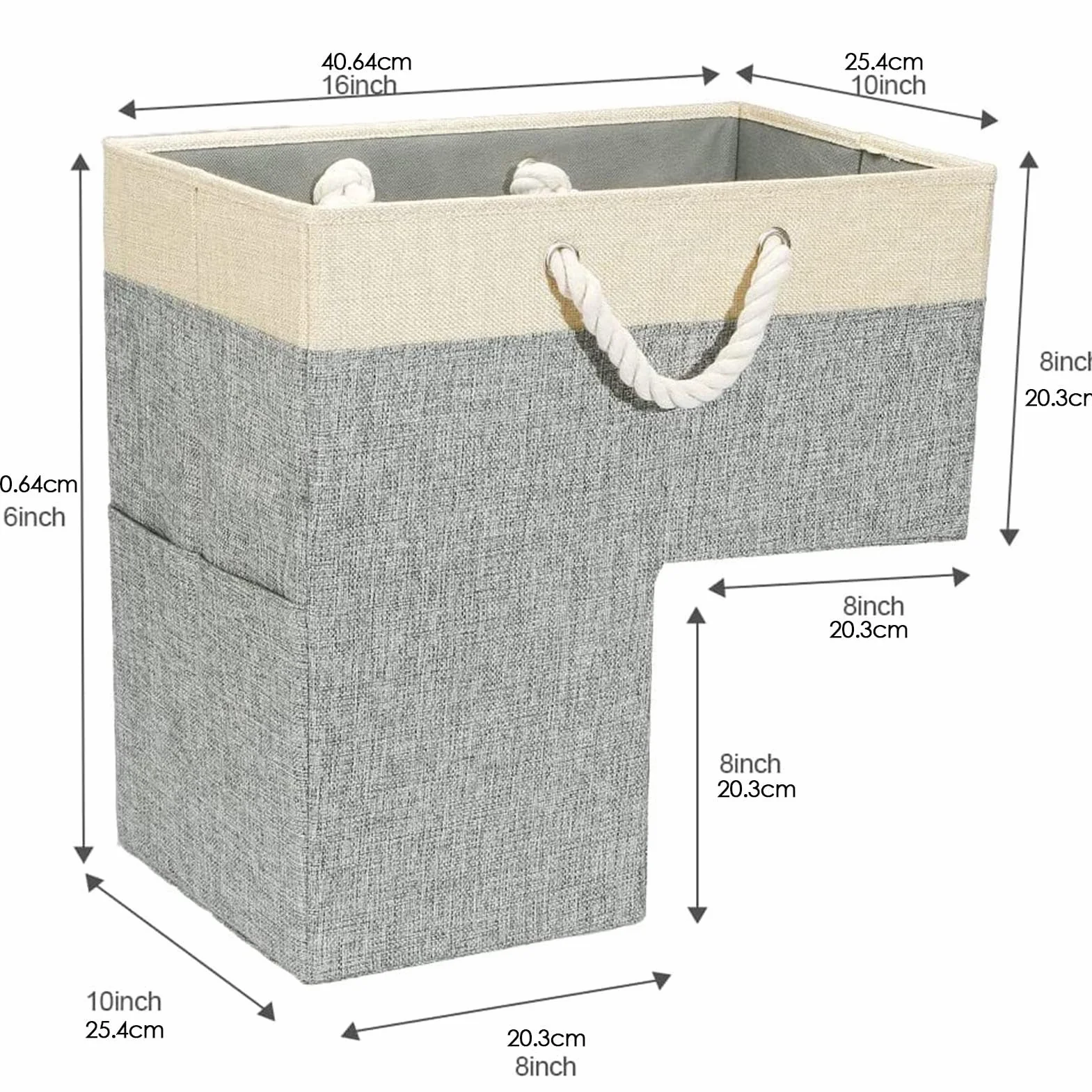 Cestino Per Scale Con Manico Pieghevole A Forma Di L Cestino Per Scale Organizzatore Per Scale Organizzatore Per Scale Per Lavanderia, Giocattoli, Articoli Per La Casa