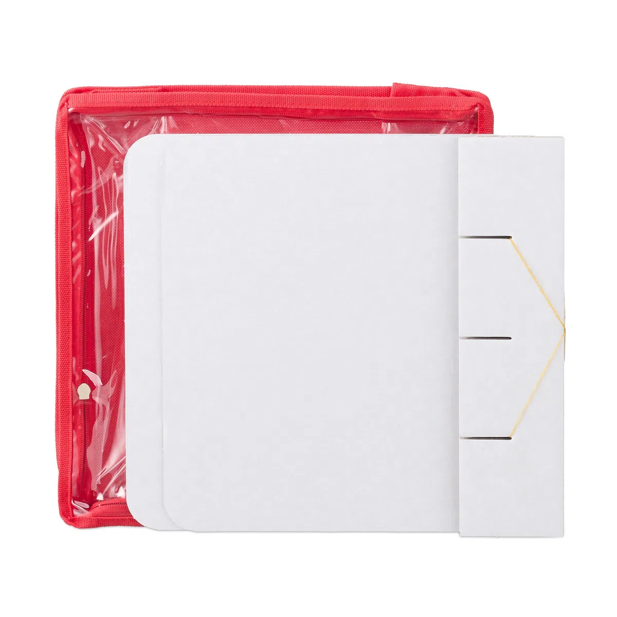 Relaxdays Scatola per Palline di Natale, Set 3 Porta Palle Natalizie a 32 Scomparti, HLP: 16x32x32 cm, Trasparente Rosso
