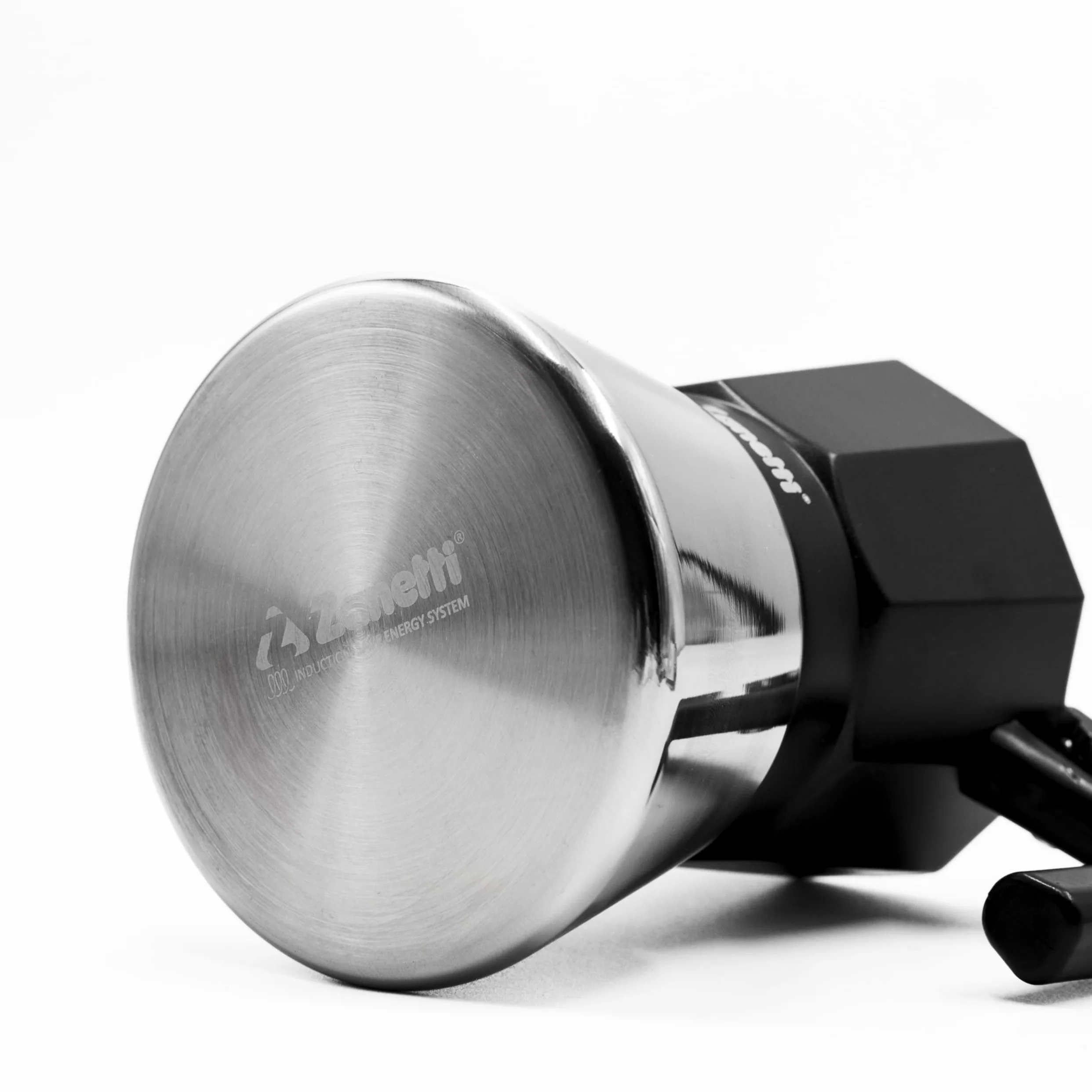Zanetti, Star Caffettiera Moka Induzione Tre Tazze, Espresso Con Caldaia in Acciaio Inox e Manici Ergonimici, Adatta ai Piani a Induzione 3 Tazze Colore Nero