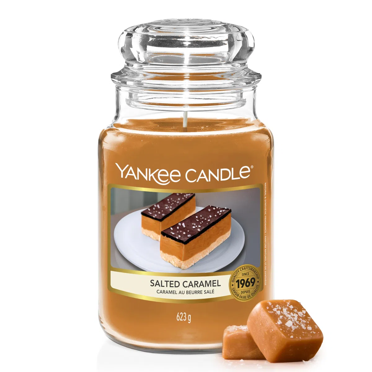 Yankee Candle Candela profumata | Candela in giara grande della Caramello Salato | Candele a lunga combustione: fino a 150 ore | Regali perfetti per le donne
