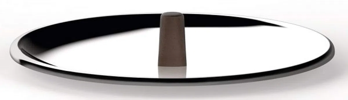 Alessi edo | PU200/24 - Coperchio in Acciaio Inox, Pomolo in Acciaio Inox con Rivestimento in PVD, Marrone