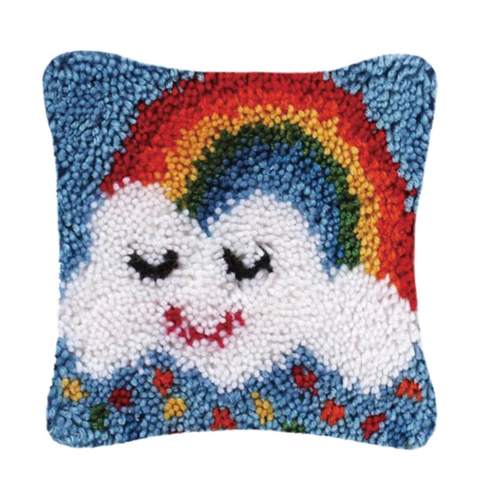 ROCKY&CHAO Myriad Choices - Set di federe per cuscini fai da te, 43 x 43 cm, per adulti e bambini, con gancio a scatto, accessorio per la casa (arcobaleno)