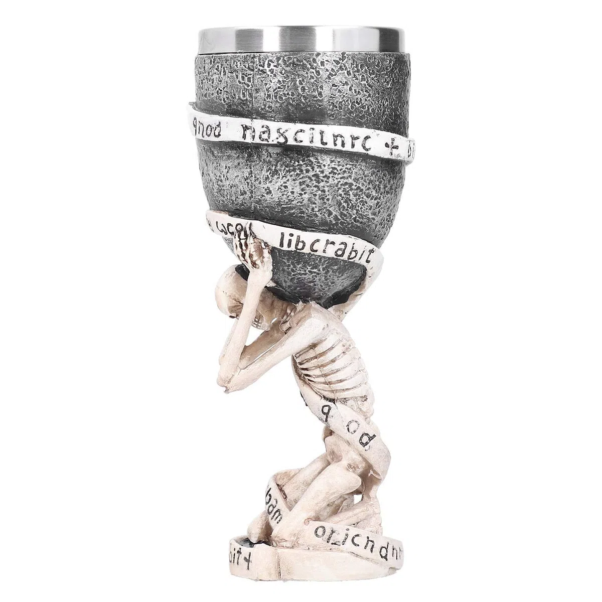 Cyrank Calice con Teschio, Boccale Birra, Calice Medievale con Doppio Teschio, Goblet Calice Coppa per Calice da Vino con Teschio, Tazza di Caffè in Acciaio Inossidabile per Bar per Feste