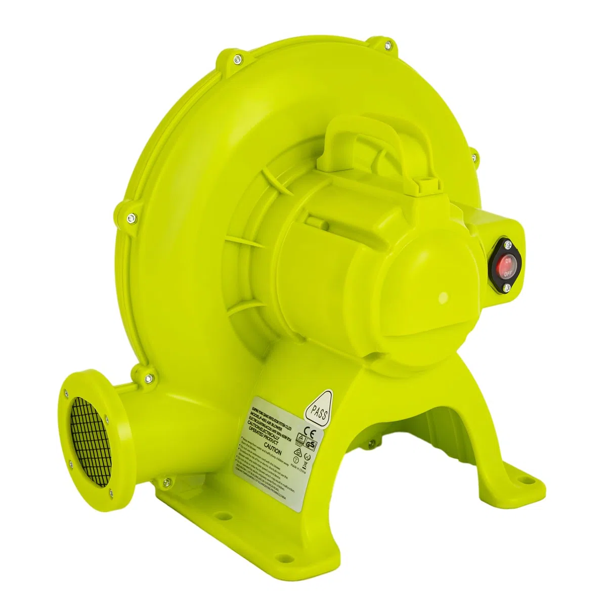 Ventilatore ad aria da 450 W, 2800 rpm, ventilatore a castello gonfiabile, 1500 pa, pompa ad aria elettrica, portatile, soffiatore continuo, soffiatore a soffietto per acquascivolo
