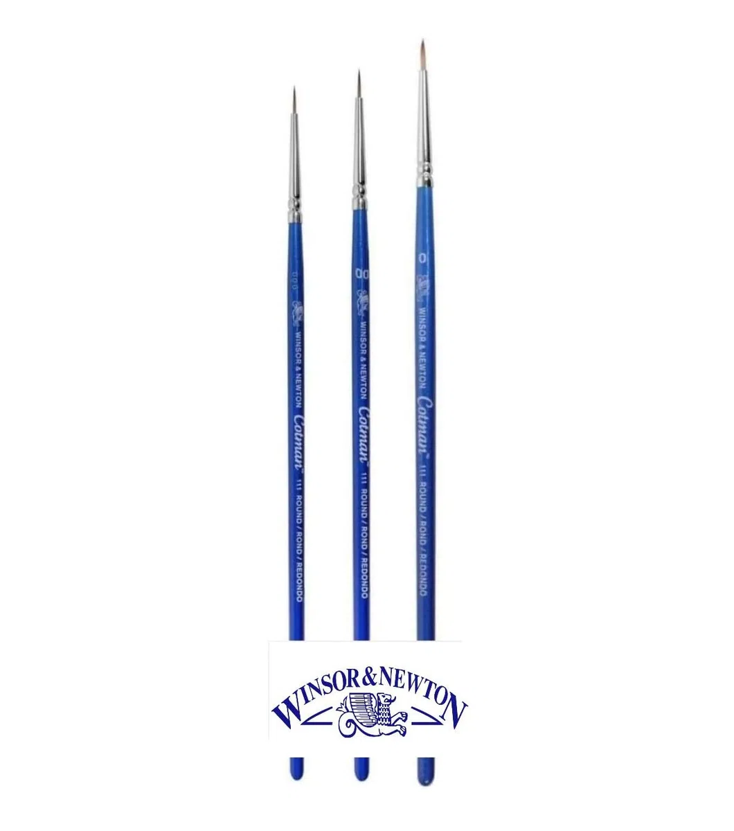 Winsor & Newton - Pennello per acquerello a maniche corte, serie 111. NO. 000. 00 0 e 1 Carta