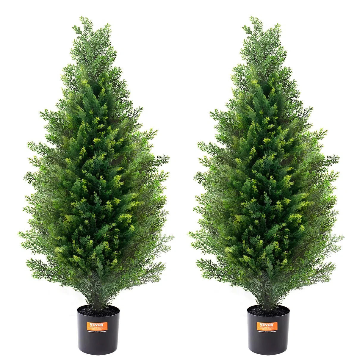 VEVOR Albero Topiario di Cedro Artificiale, Alto 91,4 cm Realistiche Piante in Vaso di Pino con Foglie Extra, Set di Verde Artificiale Protetto dai Raggi UV per Domestica di Interni Esterni (2 Pezzi)