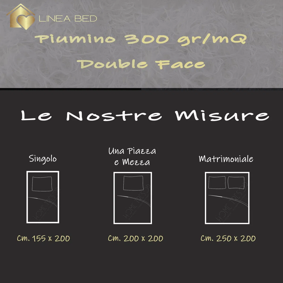 Home Tresor - Piumone Piumino Invernale Caldissimo Imbottitura in Morbida Microfibra Anallergica Soft 300 gr/mq Qualità Premium Reversibile Bicolor (Blu/Avio, Singolo cm. 155x200)