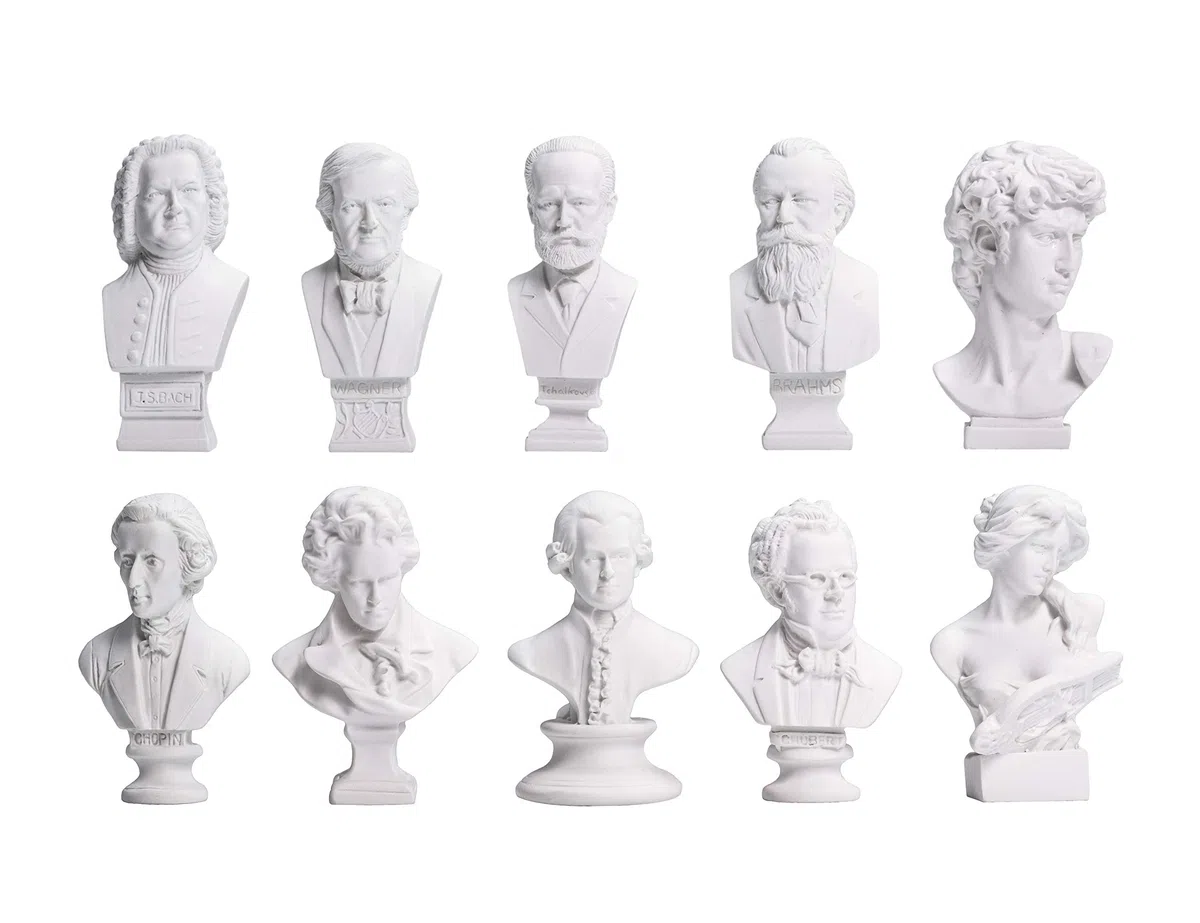 zamonji Waldosia 10 mini compositore classico musicista musicista resina busto statue scultura accessori casa delle bambole decorazione scrivania