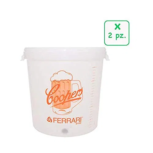 VIRSUS Kit Fermentazione Coopers ''Excellent'' per Birra Artigianale Fatta in Casa con 2 Contenitori + Malto European Lager