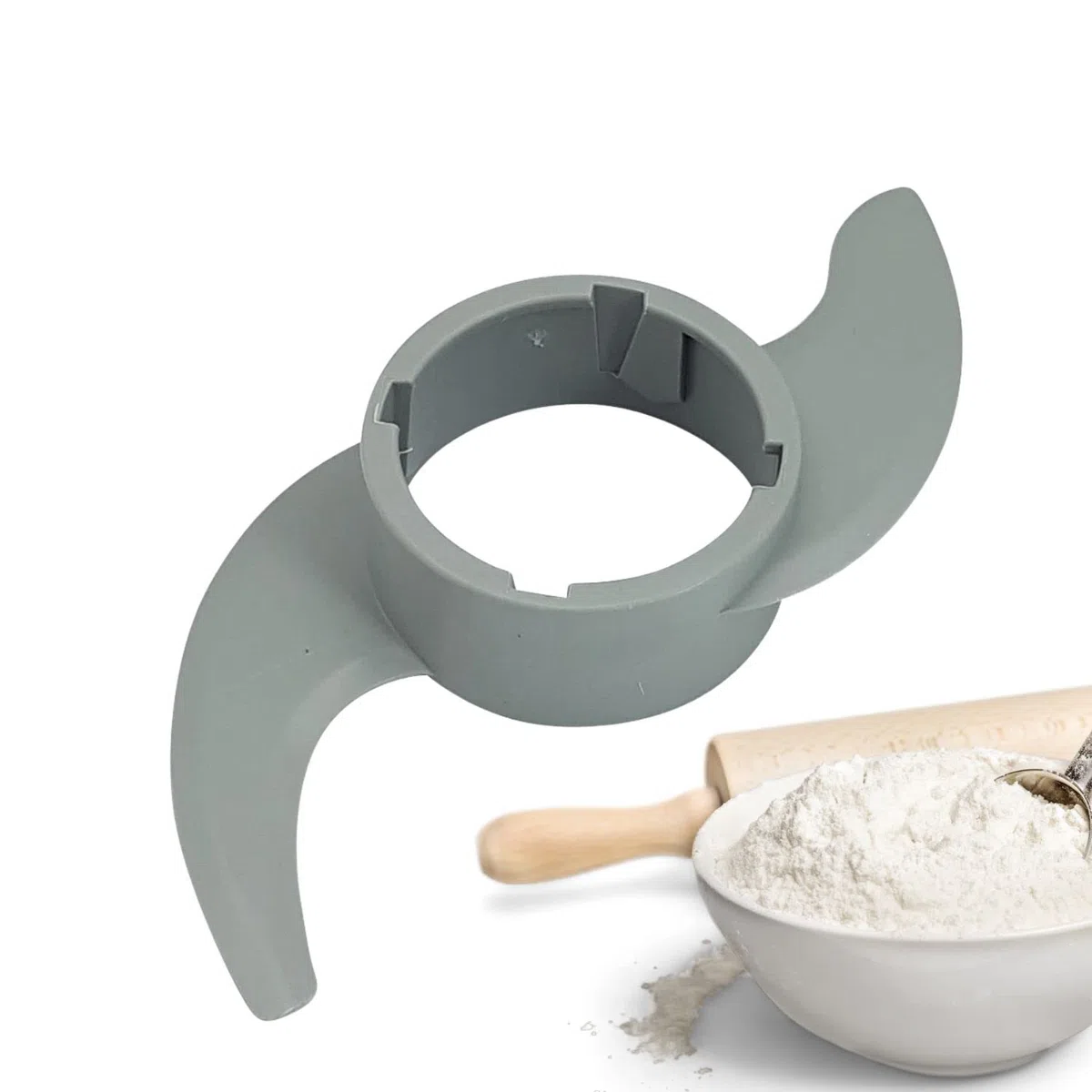 LICHTBLAU Gancio grigio per impastatrice Bosch I Gancio di ricambio adatto per MCM3100W, MCM3110W e MCM3200 I Gancio impastatore in plastica per planetarie I Ricambio per planetaria Bosch