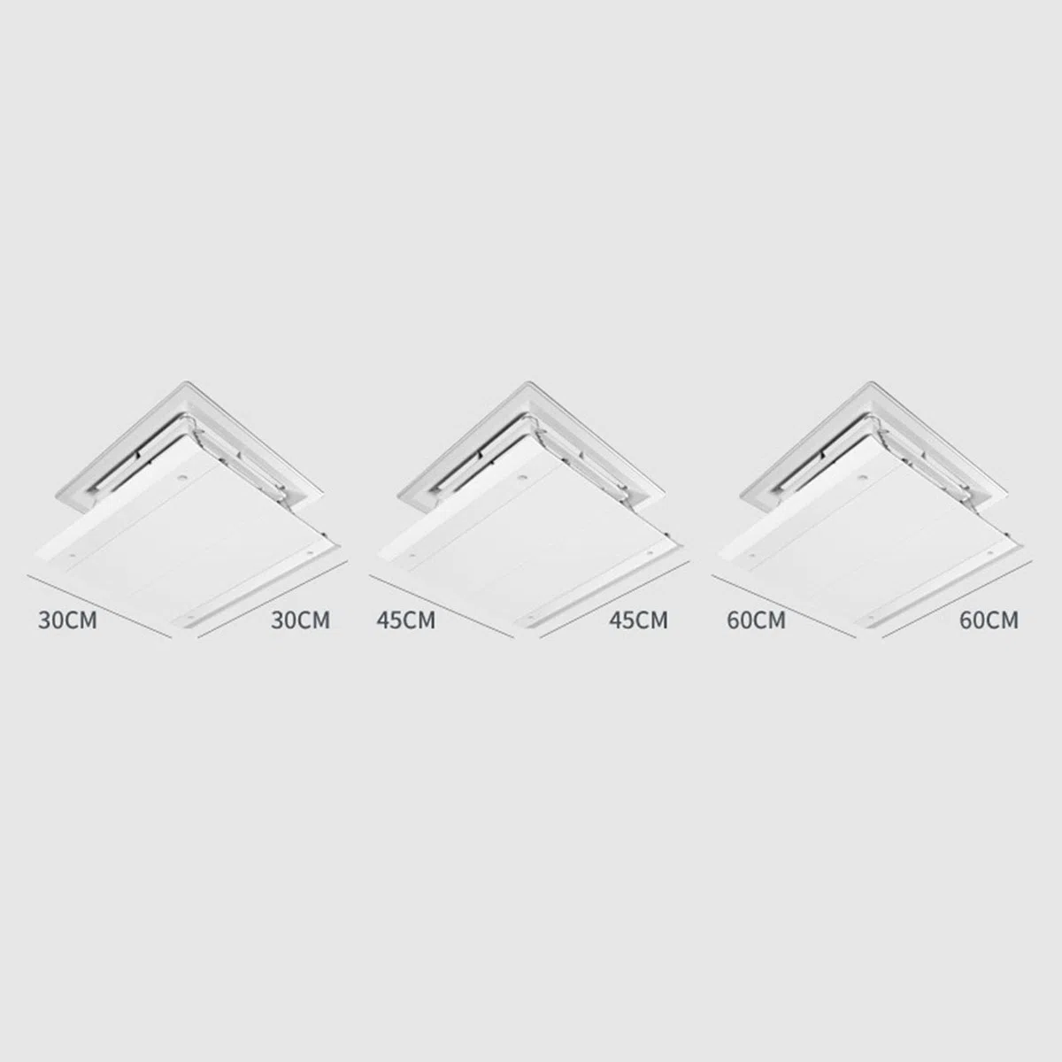 Baoblaze Deflettore Condizionatore D'Aria Deviatore di Flusso per Parabrezza Deflettore Bocchetta a Soffitto Parabrezza Condizionatore Aria Condizionata Centra, 45x45 cm