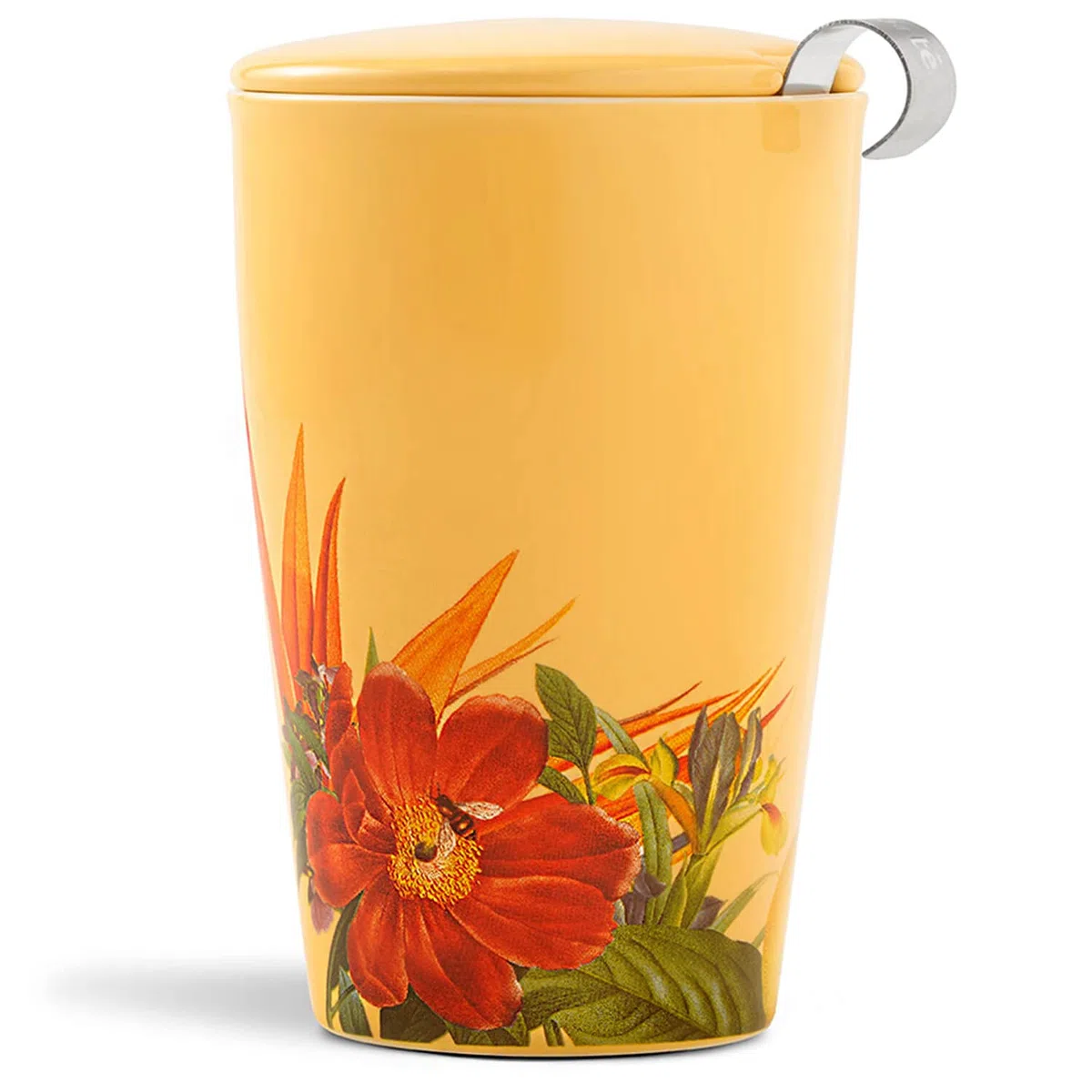 Tea Forte, tazza Kati, tazza con infusore per tè in ceramica con cestello per infusore e coperchio per macerare il tè sfuso in foglie (Paradis)