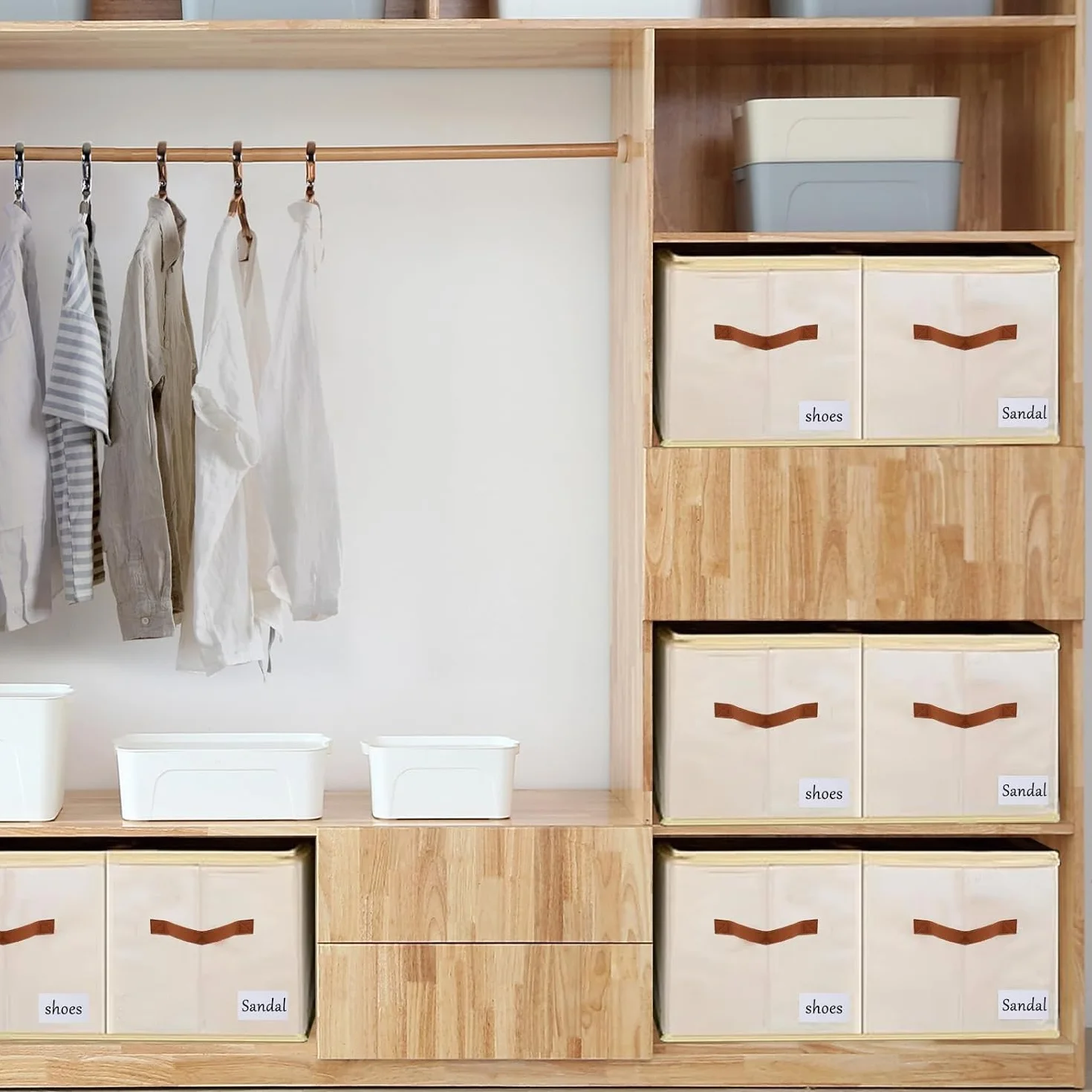Scatole per Scarpe, Adatto per 12 Paia, Organizer Scarpe, Organizer per scarpe per armadio con coperchio trasparente e manici rinforzati per Camera da Letto, Ingresso, Armadio (2)