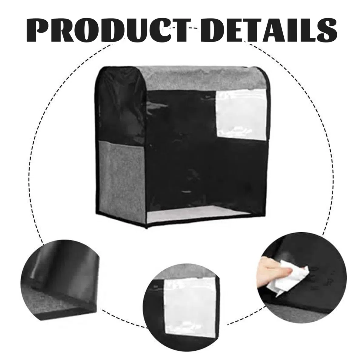 Coperchio per mixer con supporto Coperchio per mixer antipolvere ispessito da 14x9x14 pollici con tasche e finestra trasparente per vari accessori per elettrodomestici da cucina
