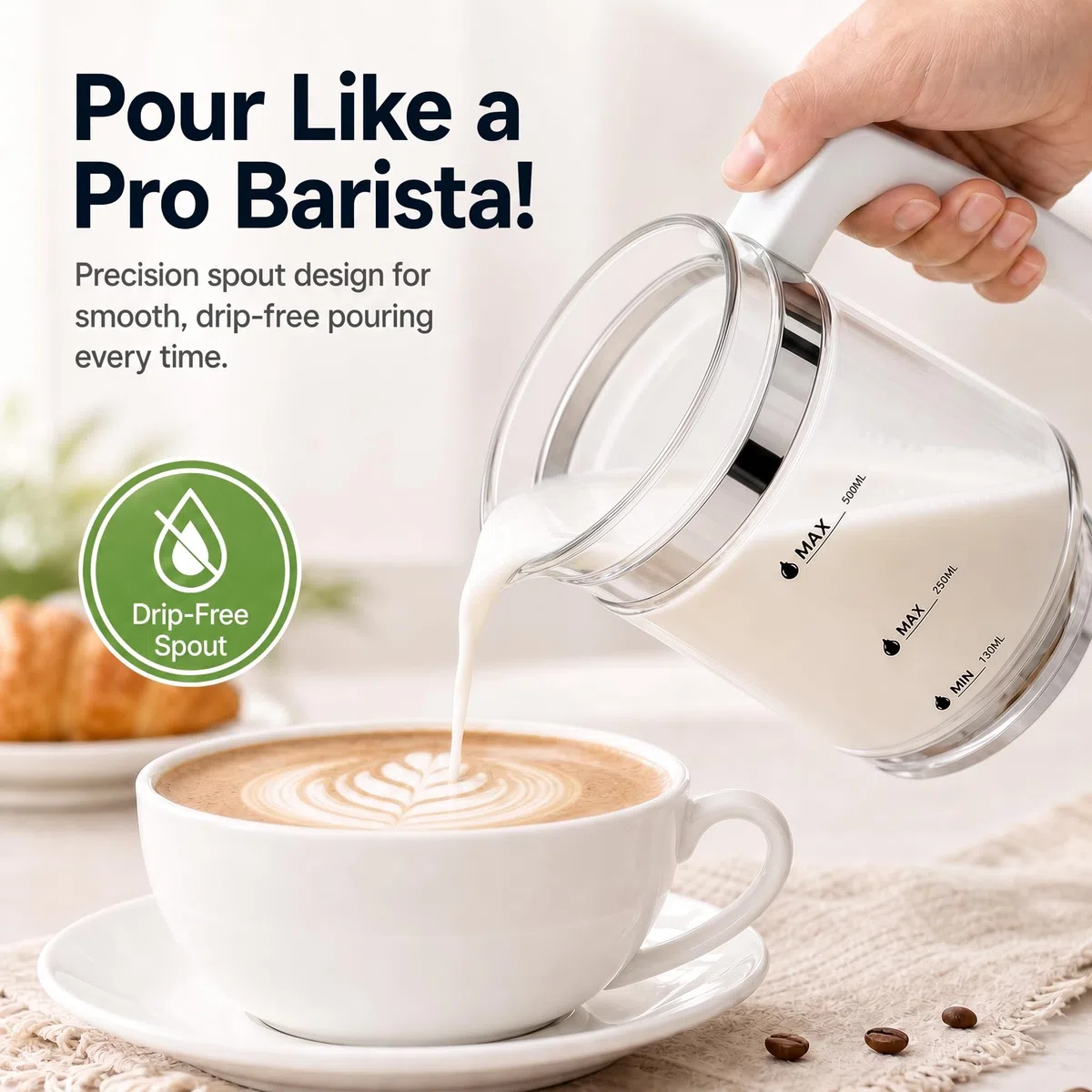 Morpilot Glass of Milk Frother White